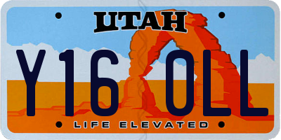 UT license plate Y160LL