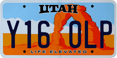 UT license plate Y160LP