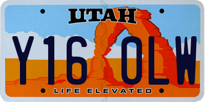 UT license plate Y160LW