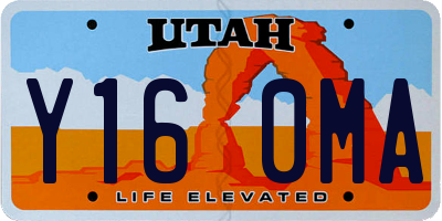 UT license plate Y160MA