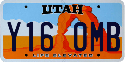 UT license plate Y160MB