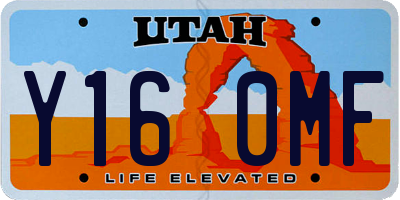 UT license plate Y160MF