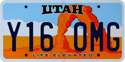 UT license plate Y160MG