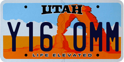 UT license plate Y160MM