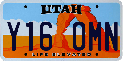 UT license plate Y160MN