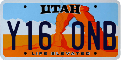 UT license plate Y160NB