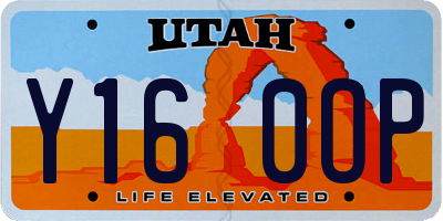 UT license plate Y160OP