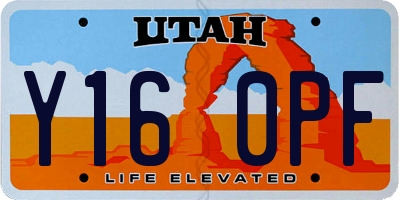 UT license plate Y160PF