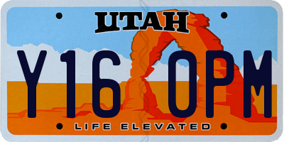 UT license plate Y160PM