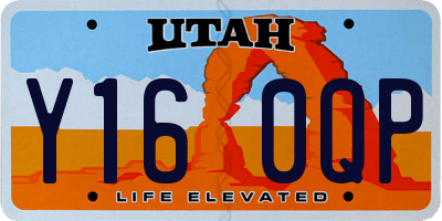 UT license plate Y160QP