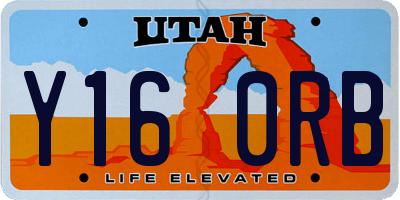 UT license plate Y160RB