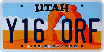 UT license plate Y160RF
