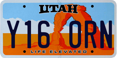 UT license plate Y160RN