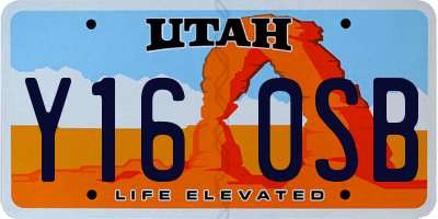 UT license plate Y160SB