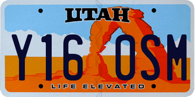 UT license plate Y160SM