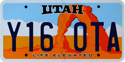UT license plate Y160TA