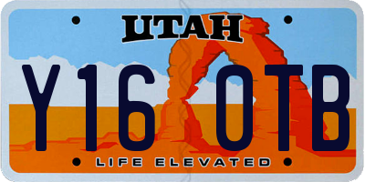 UT license plate Y160TB