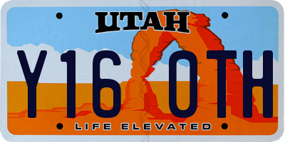 UT license plate Y160TH