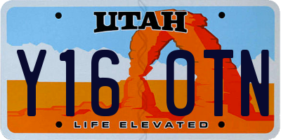 UT license plate Y160TN