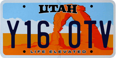 UT license plate Y160TV