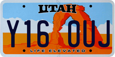 UT license plate Y160UJ