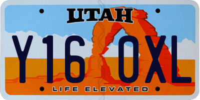 UT license plate Y160XL