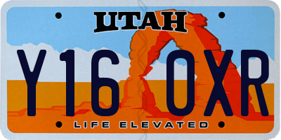 UT license plate Y160XR