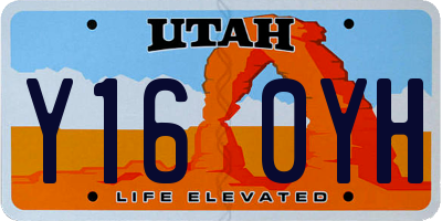 UT license plate Y160YH