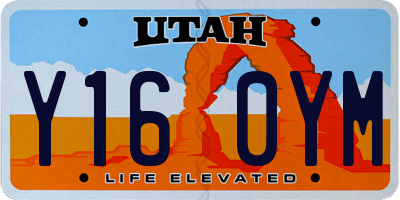UT license plate Y160YM