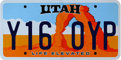 UT license plate Y160YP