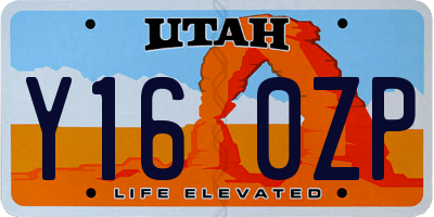 UT license plate Y160ZP