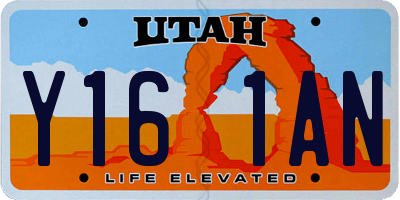 UT license plate Y161AN