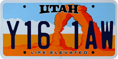 UT license plate Y161AW