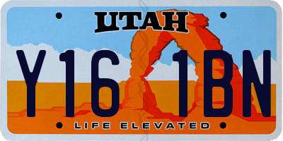 UT license plate Y161BN