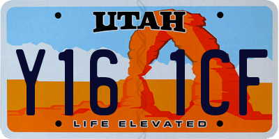 UT license plate Y161CF