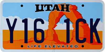 UT license plate Y161CK