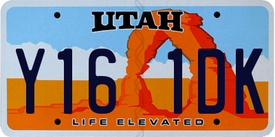 UT license plate Y161DK