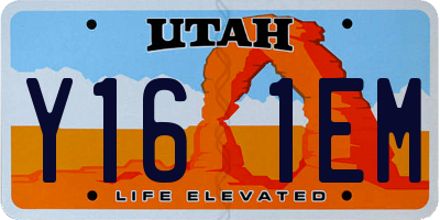 UT license plate Y161EM