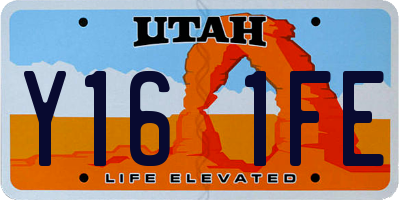 UT license plate Y161FE