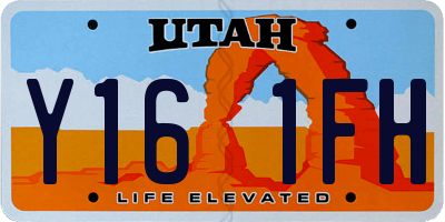 UT license plate Y161FH