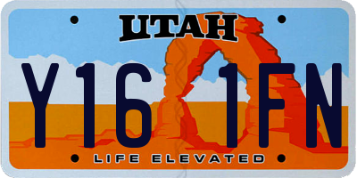 UT license plate Y161FN