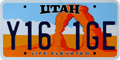 UT license plate Y161GE