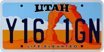 UT license plate Y161GN