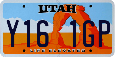 UT license plate Y161GP