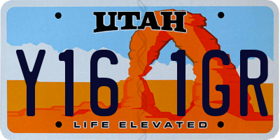 UT license plate Y161GR
