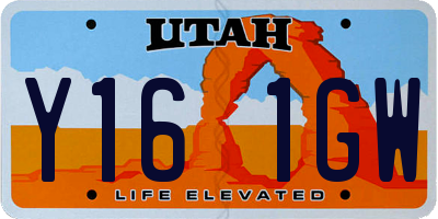 UT license plate Y161GW