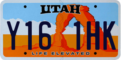 UT license plate Y161HK