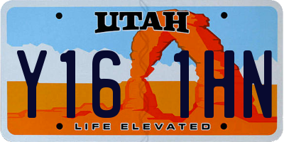 UT license plate Y161HN