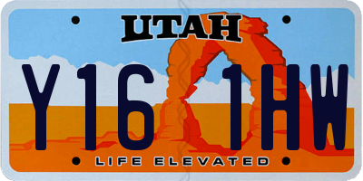 UT license plate Y161HW