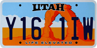 UT license plate Y161IW